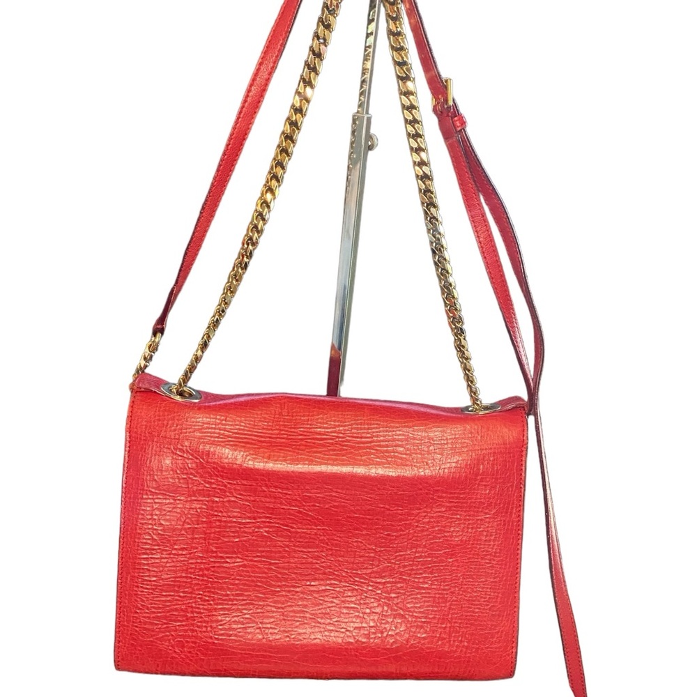 JIMMY CHOO REBEL RED LEATHER SHOULDER/CROSSBODY BAG - Picture 13 of 15